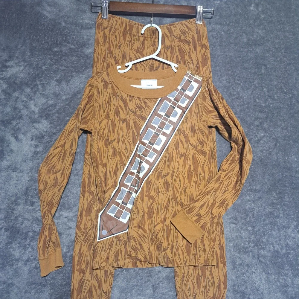 Star Wars Hanna Andersson Chewbacca Pajama Set Brown Kids Size 8 Costume Cosplay